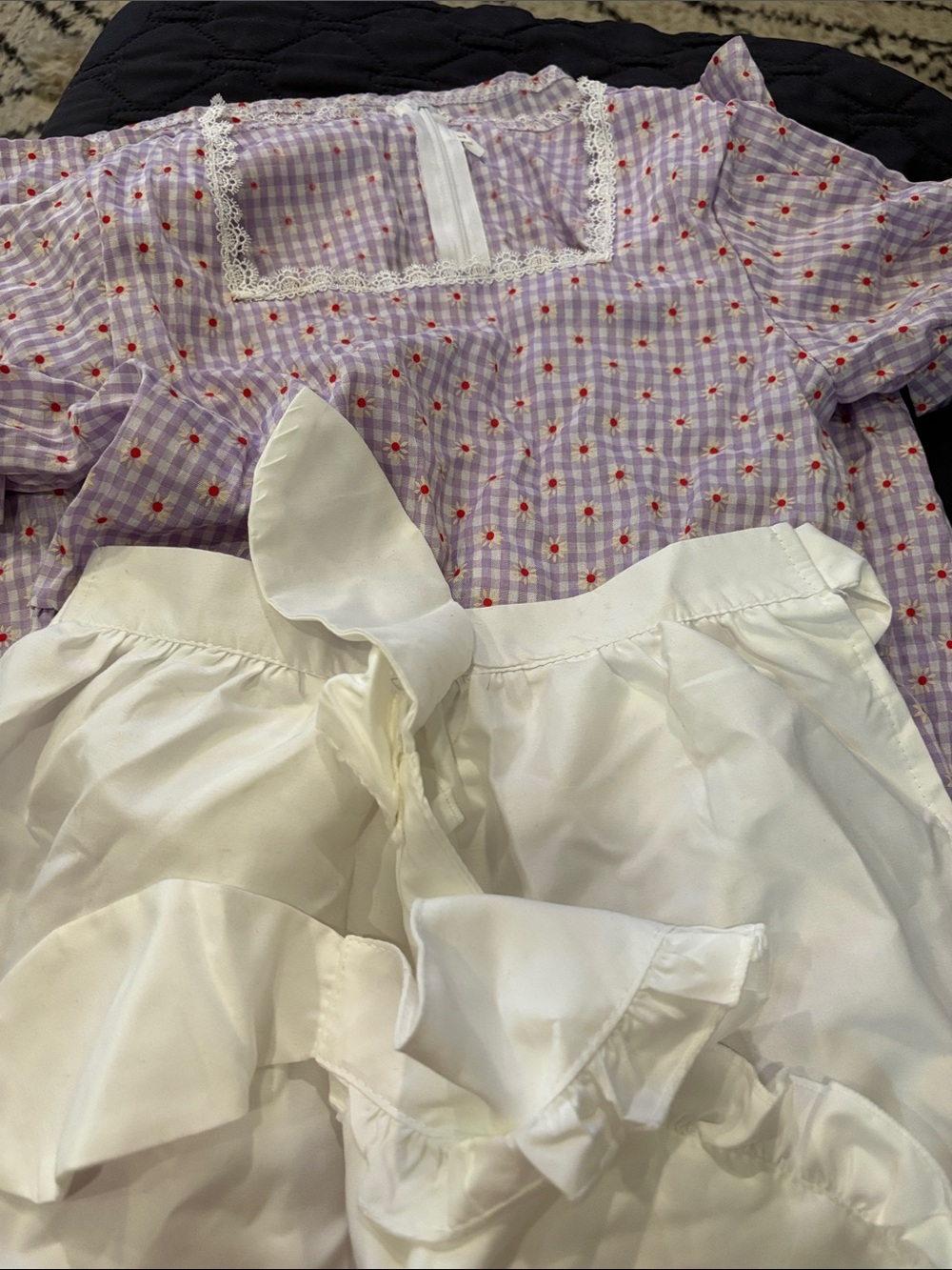 Nuoqi Prairie Dresses For Girls Pioneer Laura Ingalls Wilder Costume - Picture 2 of 4
